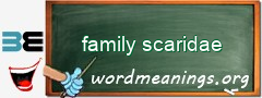 WordMeaning blackboard for family scaridae